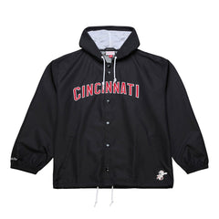 Cincinnati Reds Mitchell & Ness Full-Snap Hooded Coaches Jacket - MLB Jackets