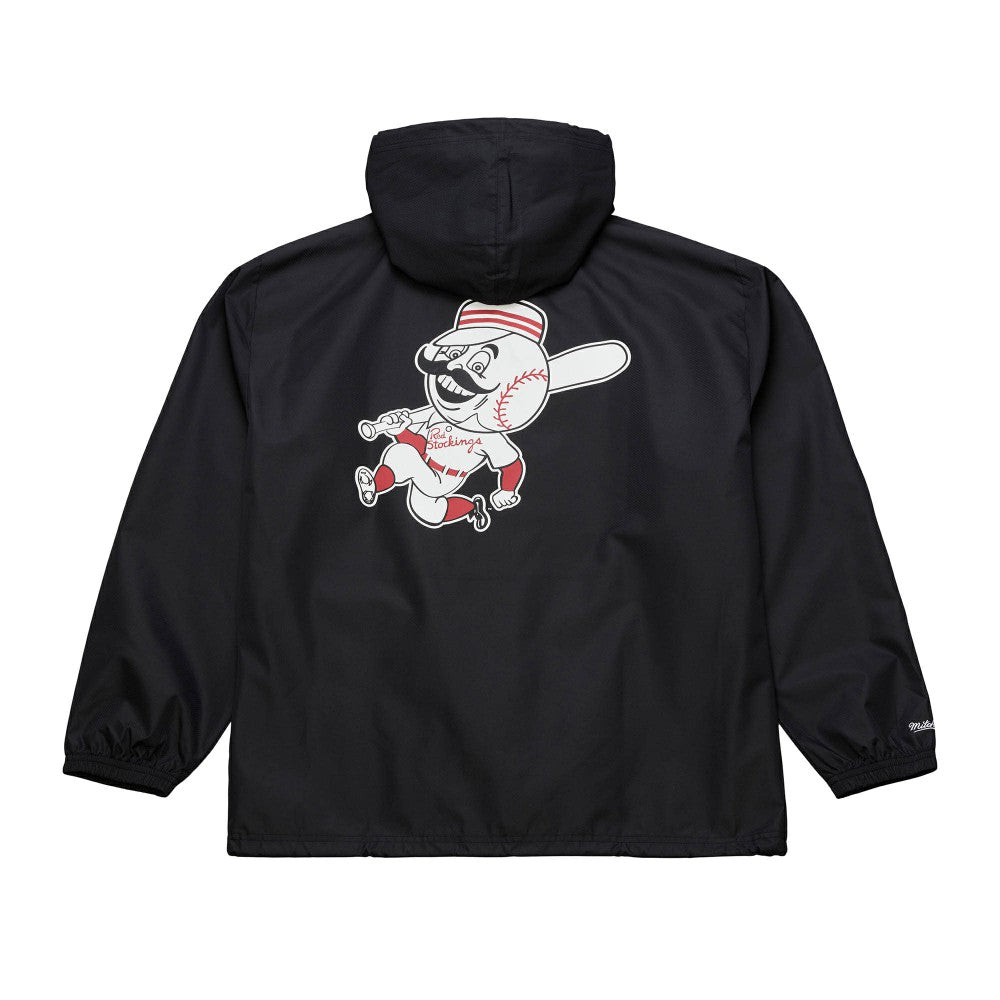Cincinnati Reds Mitchell & Ness Full-Snap Hooded Coaches Jacket - MLB Jackets