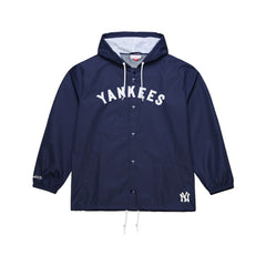 New York Yankees Mitchell & Ness Full-Snap Hooded Coaches Jacket - MLB Jackets