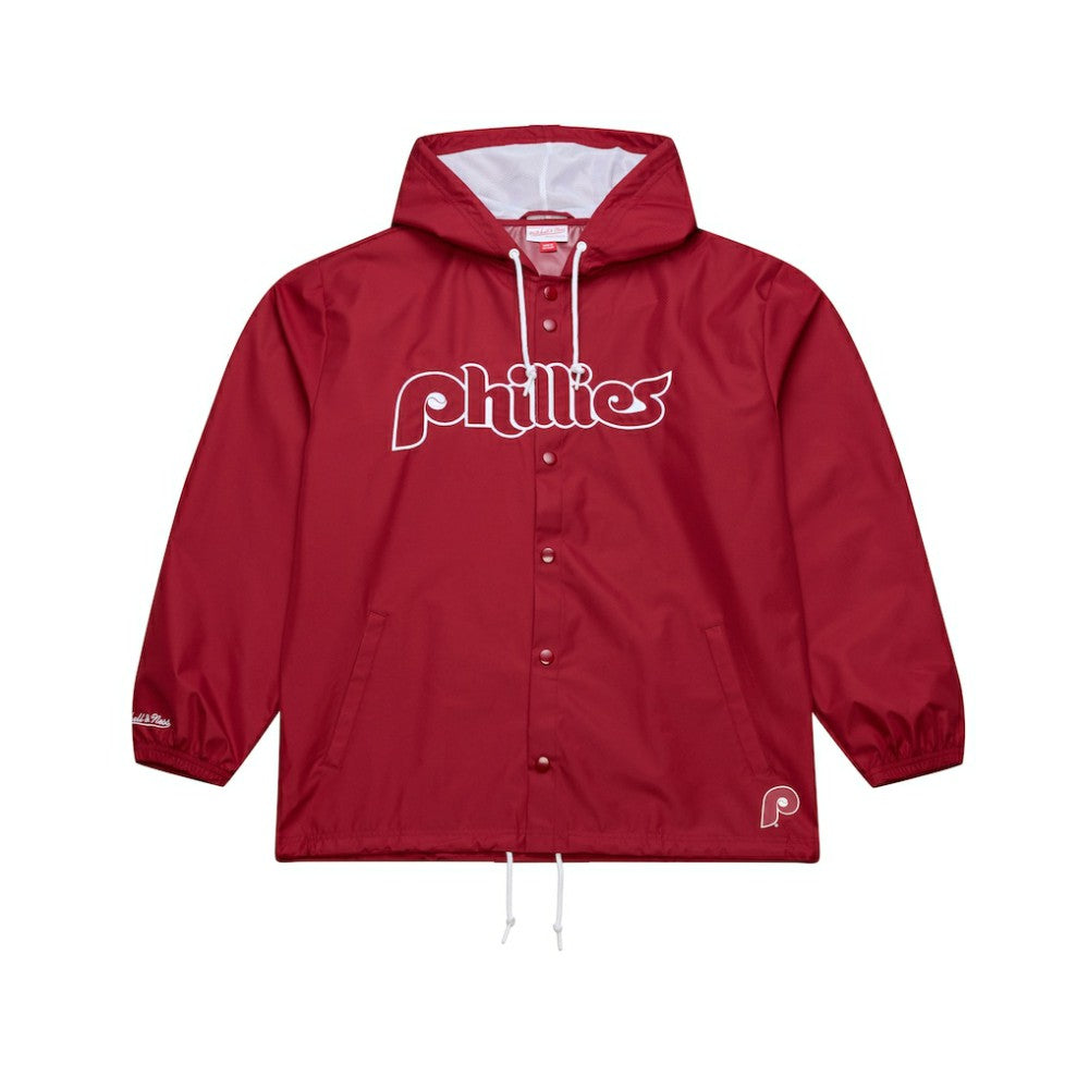 Philadelphia Phillies Mitchell & Ness Full-Snap Hooded Coaches Jacket - MLB Jackets
