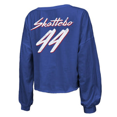 New York Giants Cam Skattebo  Majestic Threads Women's Script Name & Number Long Sleeve T-Shirt | NFL Outlet