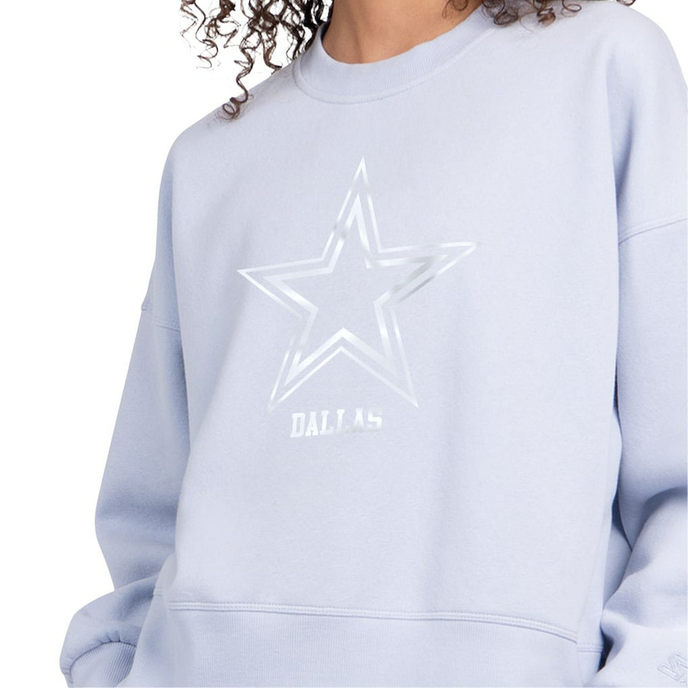 Dallas Cowboys Starter Women's Travel Pastels Boxy Fleece Sweatshirt | NFL Hot