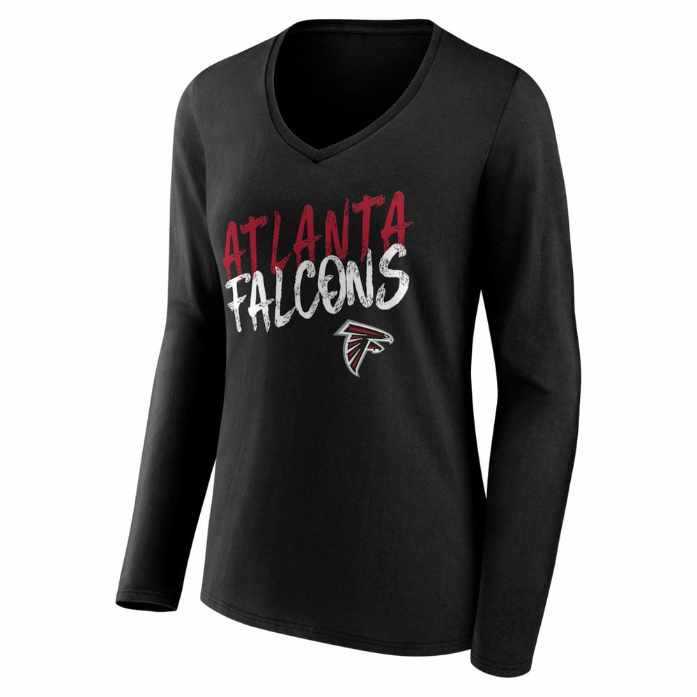 Atlanta Falcons Women's Hustle Long Sleeve V-Neck T-Shirt | NFL New