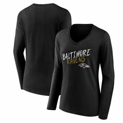 Baltimore Ravens Women's Hustle Long Sleeve V-Neck T-Shirt | NFL Near me
