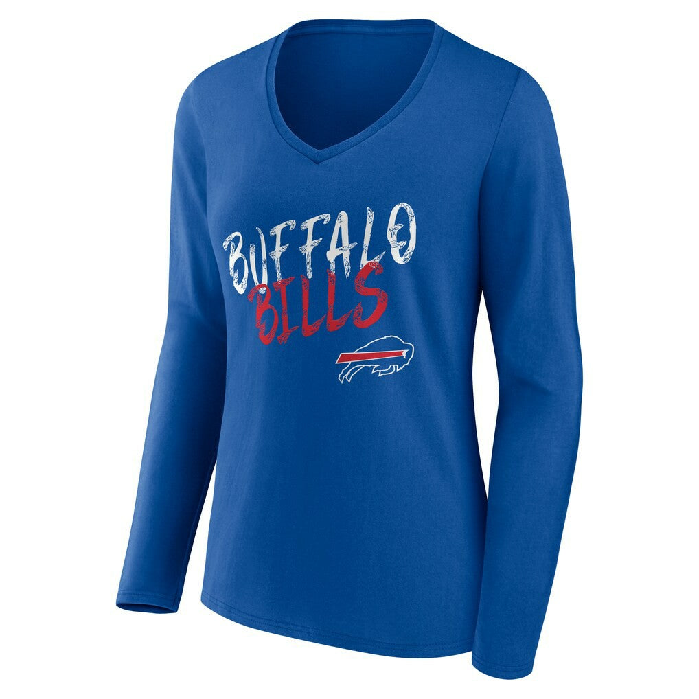 Buffalo Bills Women's Hustle Long Sleeve V-Neck T-Shirt | NFL New
