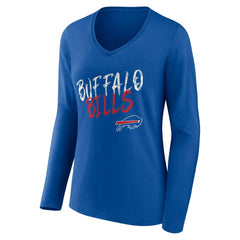 Buffalo Bills Women's Hustle Long Sleeve V-Neck T-Shirt | NFL New