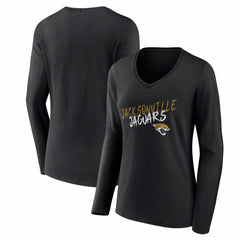 Jacksonville Jaguars Women's Hustle Long Sleeve V-Neck T-Shirt | NFL Discount
