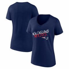 New England Patriots Women's Hustle V-Neck T-Shirt | NFL US