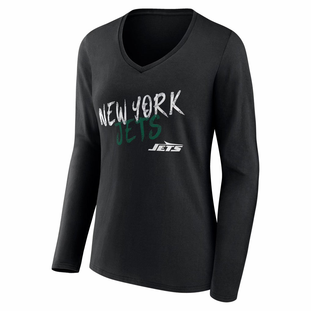 New York Jets Women's Hustle Long Sleeve V-Neck T-Shirt | NFL Outlet