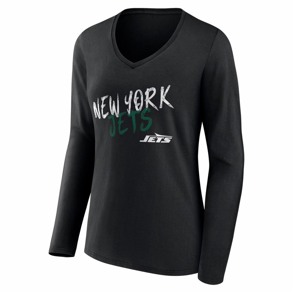 New York Jets Women's Hustle Long Sleeve V-Neck T-Shirt | NFL Outlet
