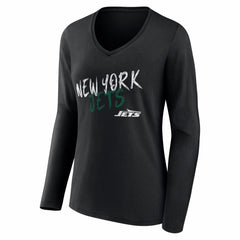 New York Jets Women's Hustle Long Sleeve V-Neck T-Shirt | NFL Outlet