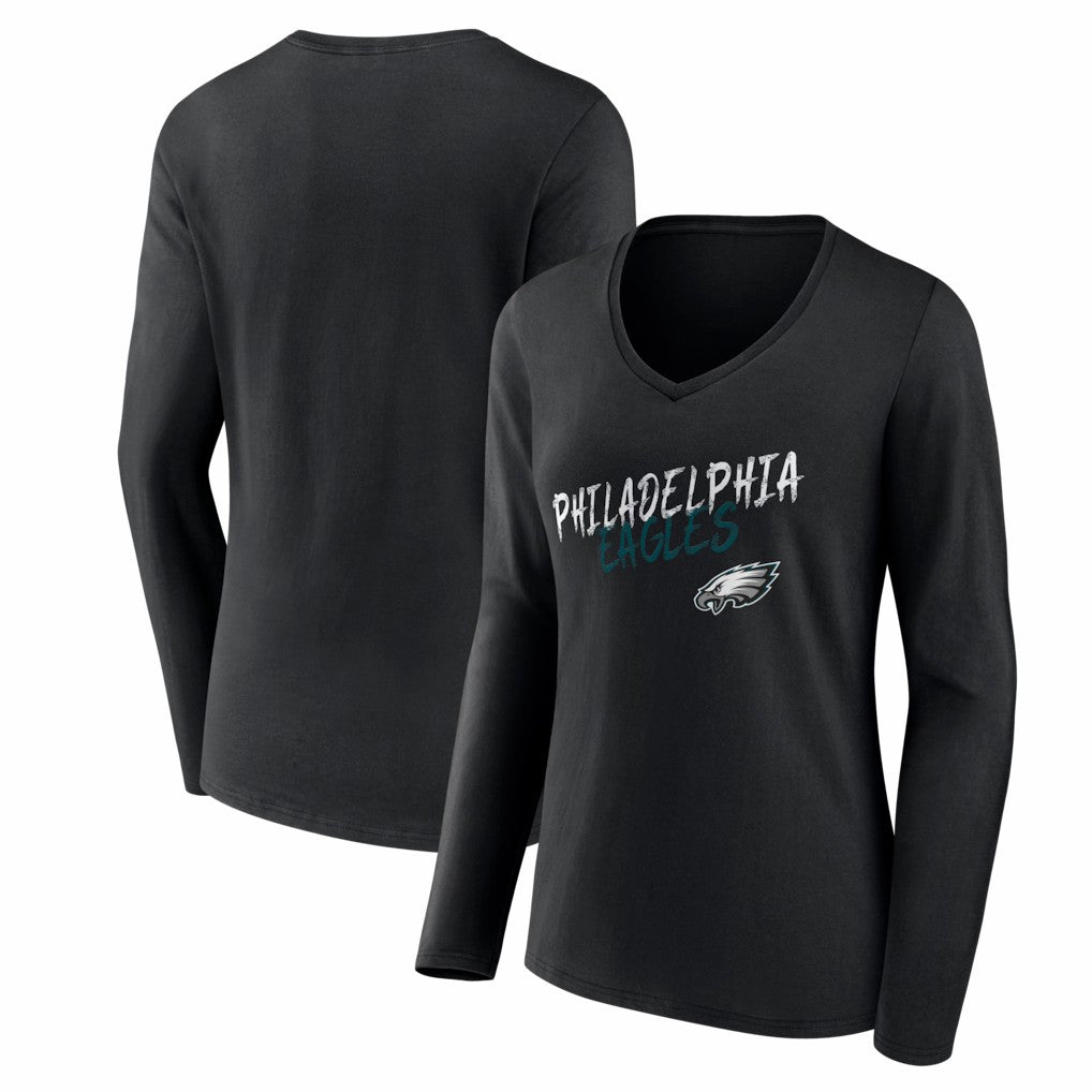 Philadelphia Eagles Women's Hustle Long Sleeve V-Neck T-Shirt | NFL On sale