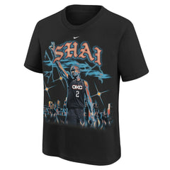 Black Shai Gilgeous-Alexander Oklahoma City Thunder Youth City Edition Player T-Shirt | NBA