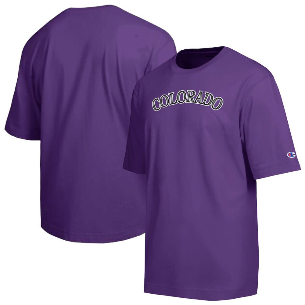 Colorado Rockies Champion All Star Chenille Wordmark T-Shirt - MLB T-shirts