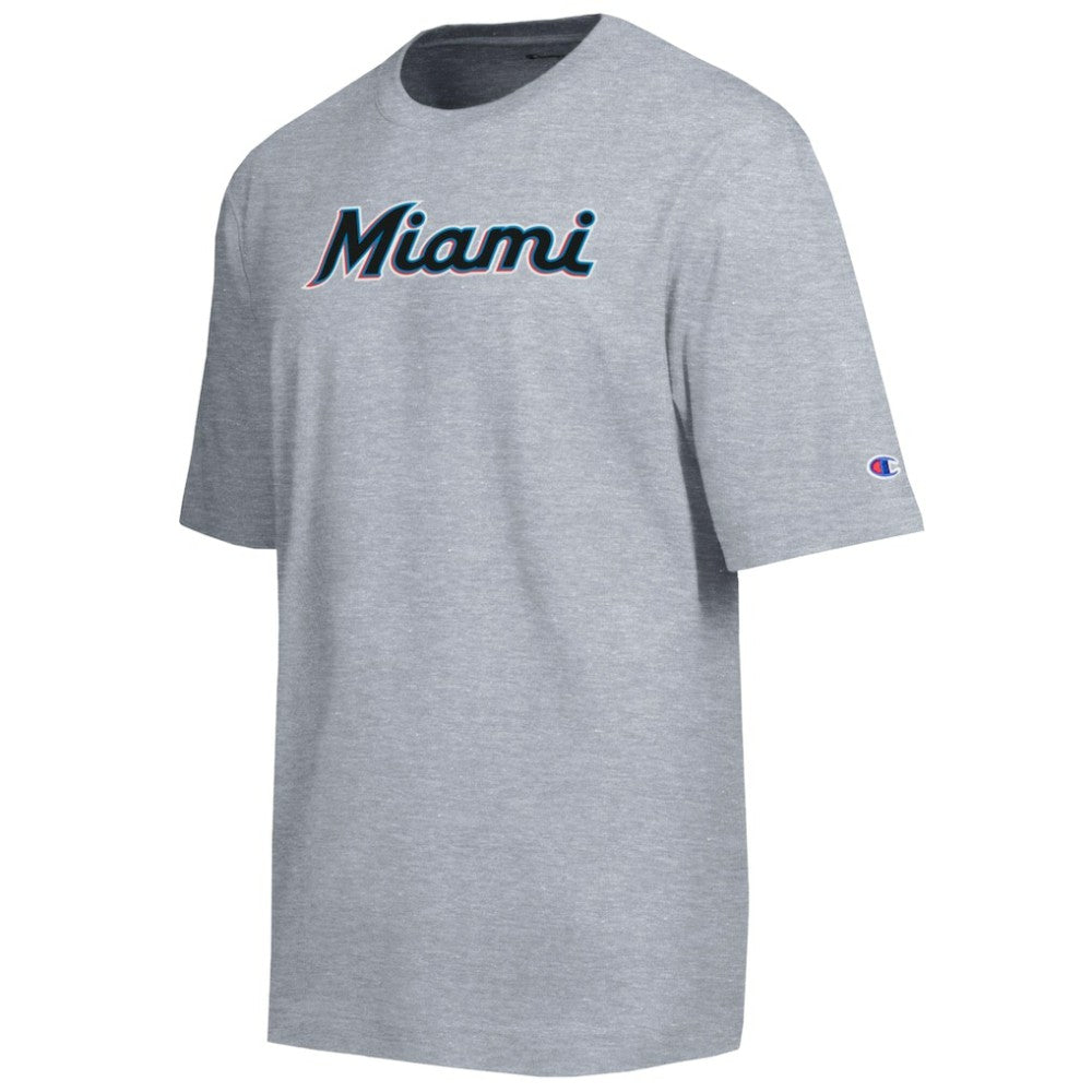 Miami Marlins Champion All Star Chenille Wordmark T-Shirt - MLB T-shirts