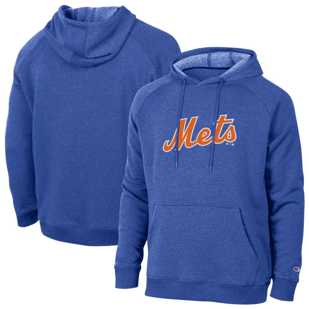 New York Mets Champion Triumph Tri-Blend Raglan Hoodie - MLB Hoodies