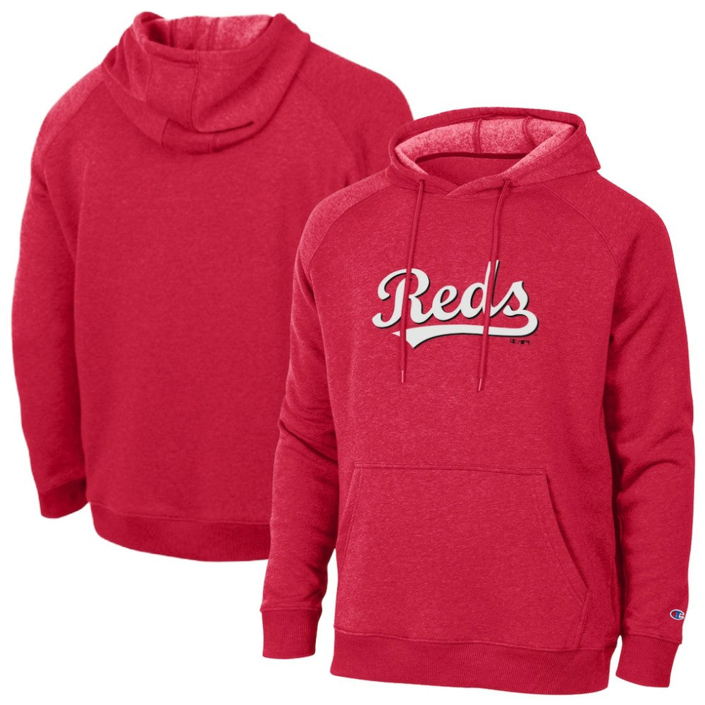 Cincinnati Reds Champion Triumph Tri-Blend Raglan Hoodie - MLB Hoodies