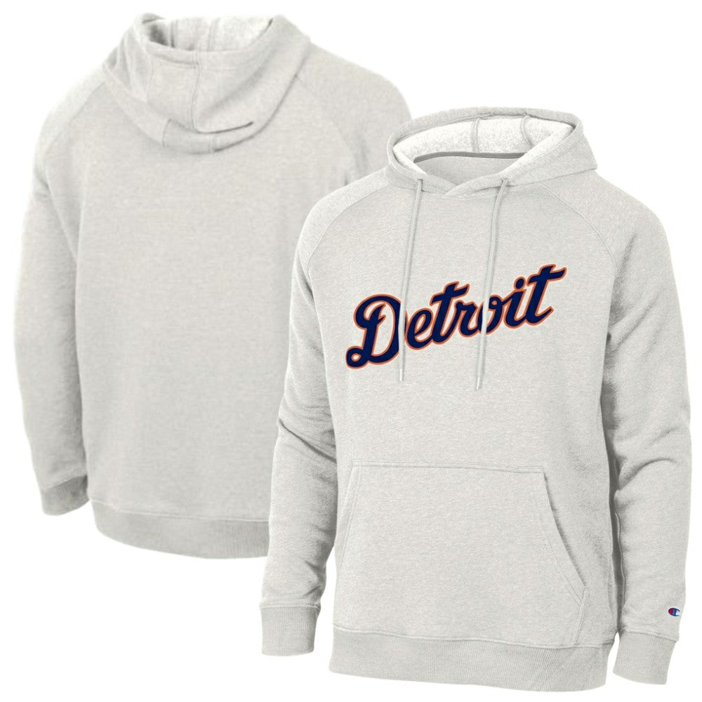 Detroit Tigers Champion Triumph Tri-Blend Raglan Hoodie - MLB Hoodies