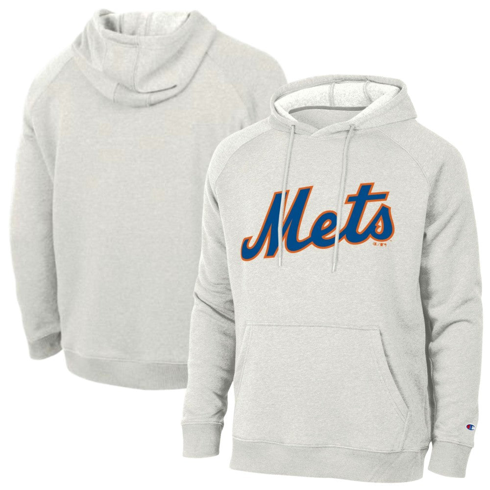 New York Mets Champion Triumph Tri-Blend Raglan Hoodie - MLB Hoodies