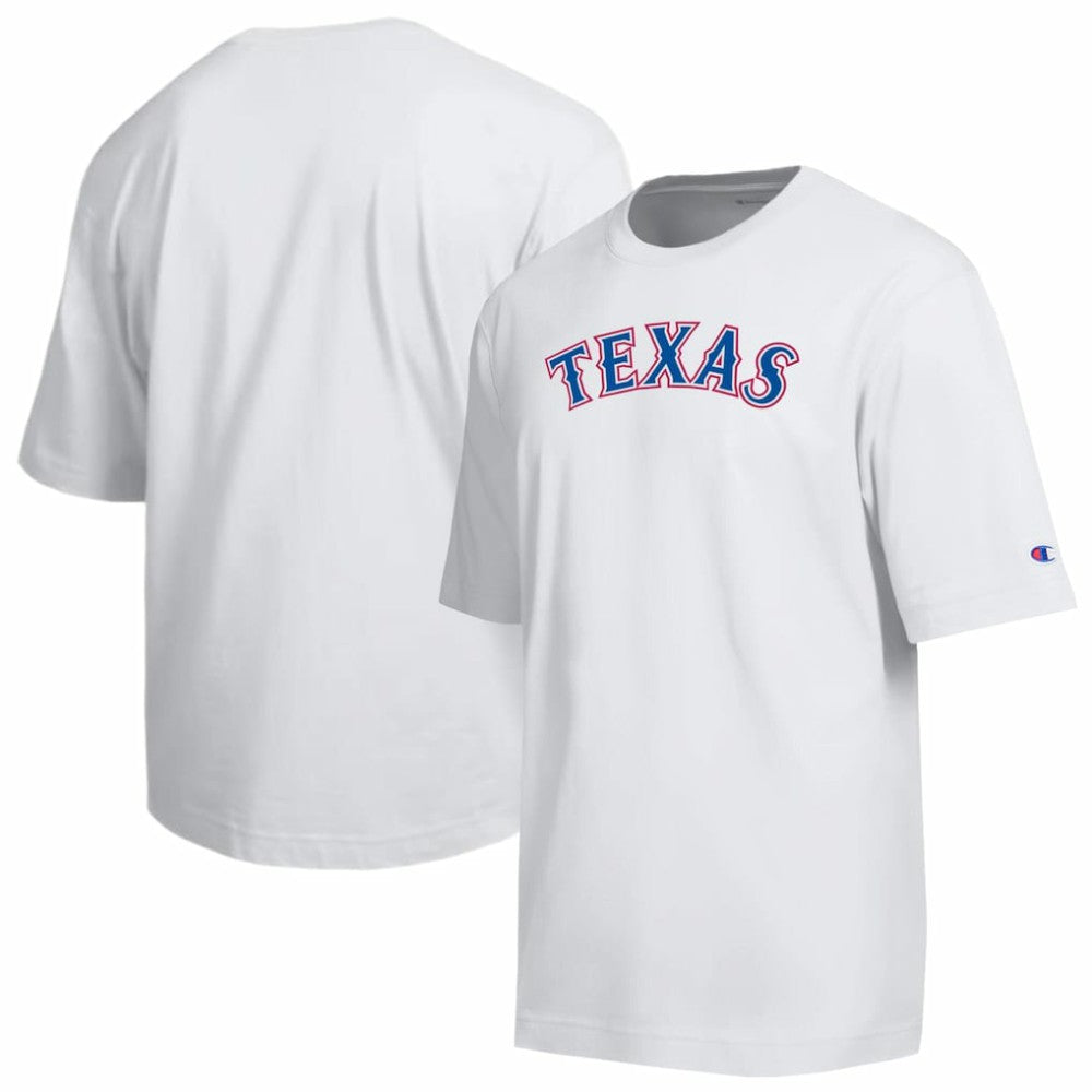 Texas Rangers Champion All Star Arched Chenille Wordmark T-Shirt - MLB T-shirts