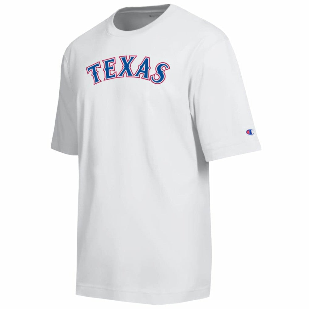 Texas Rangers Champion All Star Arched Chenille Wordmark T-Shirt - MLB T-shirts