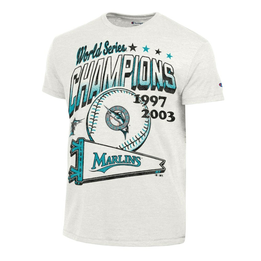 Miami Marlins Champion Winning Tradition Cooperstown Tri-Blend T-Shirt - MLB T-shirts