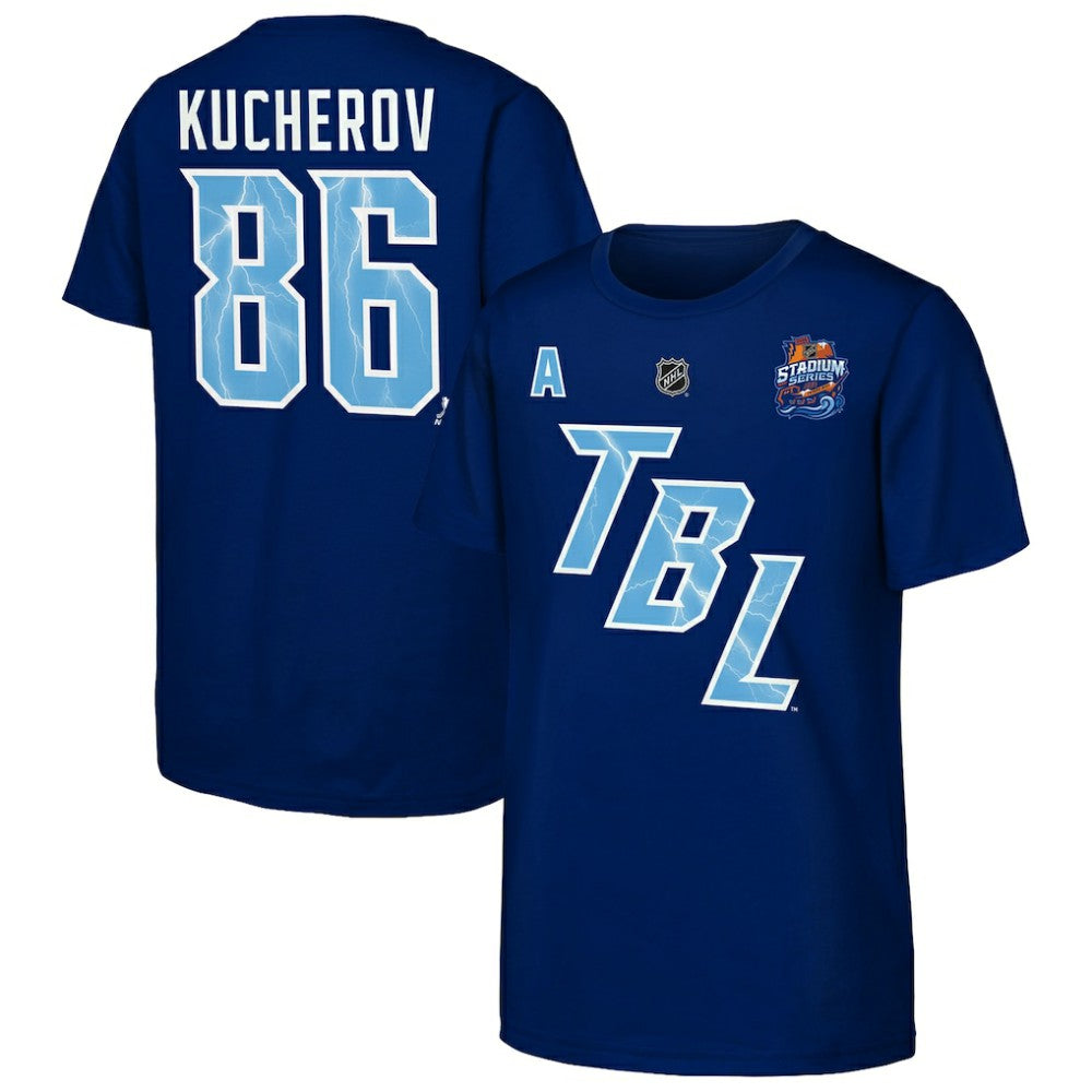 Nikita Kucherov Tampa Bay Lightning Fanatics Youth Alternate Captain 2026 Stadium Series T-Shirt -  NHL T-shirts