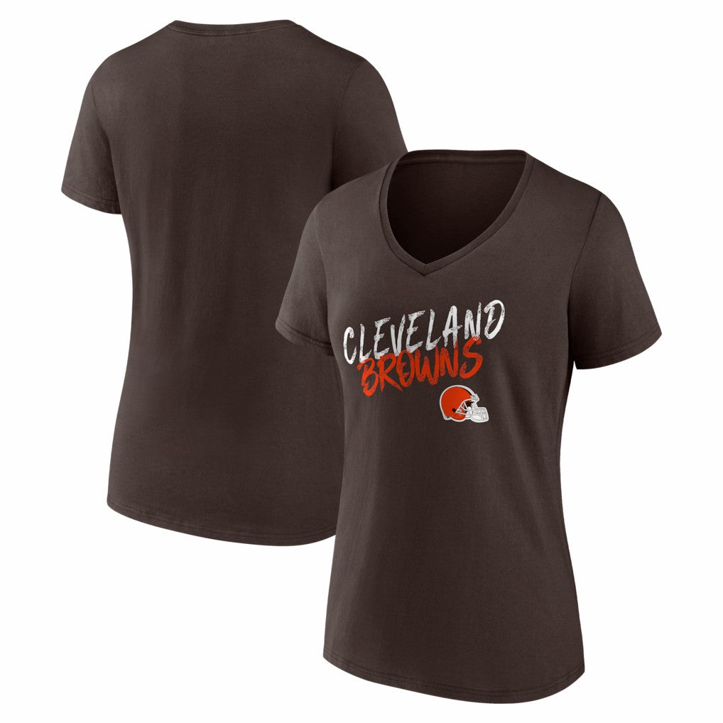 Cleveland Browns Women's Hustle V-Neck T-Shirt | NFL Discount