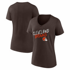 Cleveland Browns Women's Hustle V-Neck T-Shirt | NFL Discount