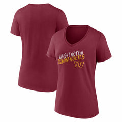 Washington Commanders Women's Hustle V-Neck T-Shirt | NFL Outlet