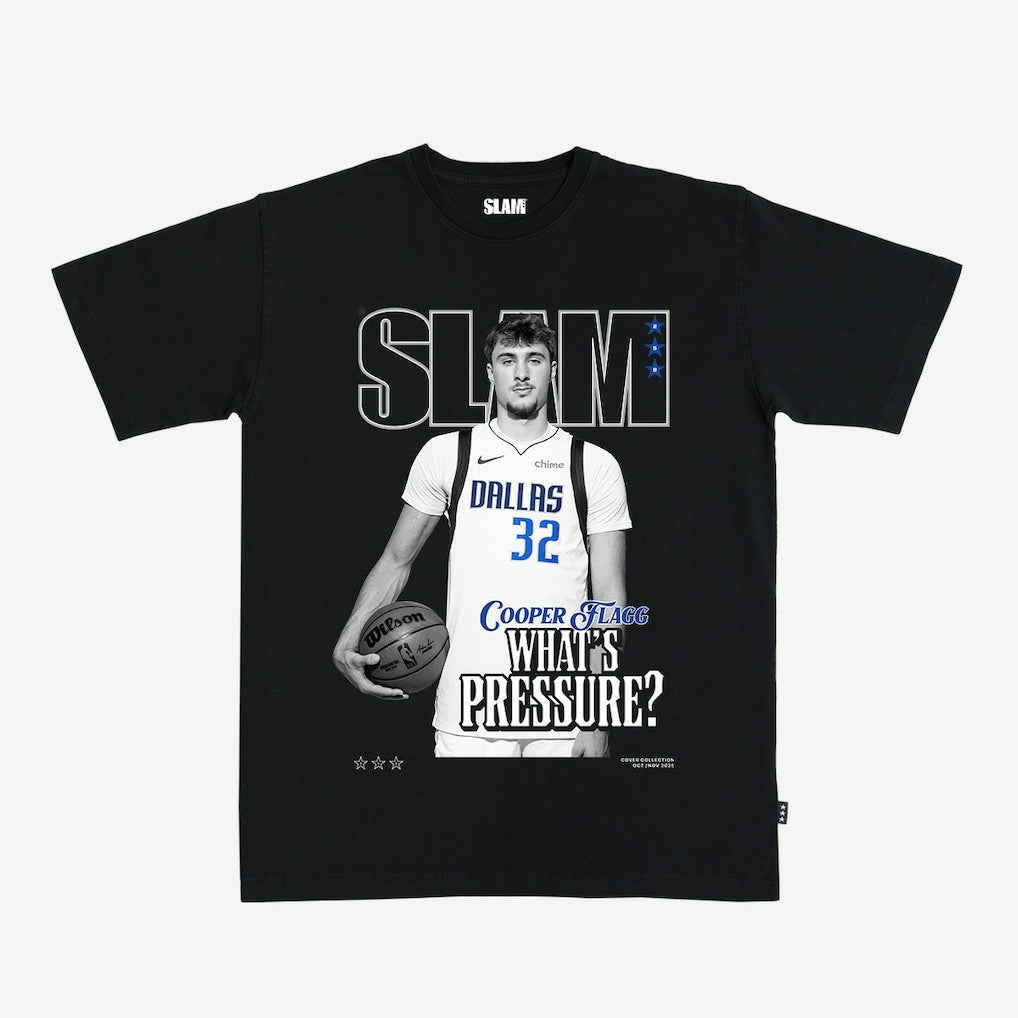 Black Cooper Flagg Dallas Mavericks Unisex SLAM Cover T-Shirt sale | NBA