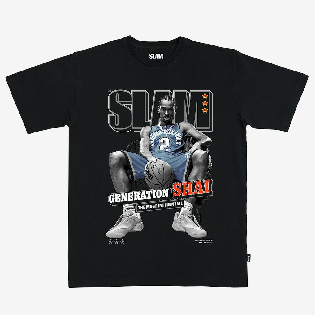 Black Shai Gilgeous-Alexander Oklahoma City Thunder Unisex SLAM Cover T-Shirt | NBA