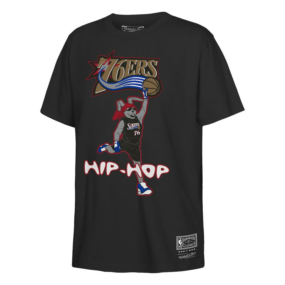 Black Philadelphia 76ers Youth Hip Hop T-Shirt | NBA