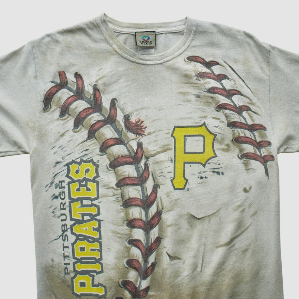 Pittsburgh Pirates Liquid Blue 2000s T-shirt - MLB T-shirts