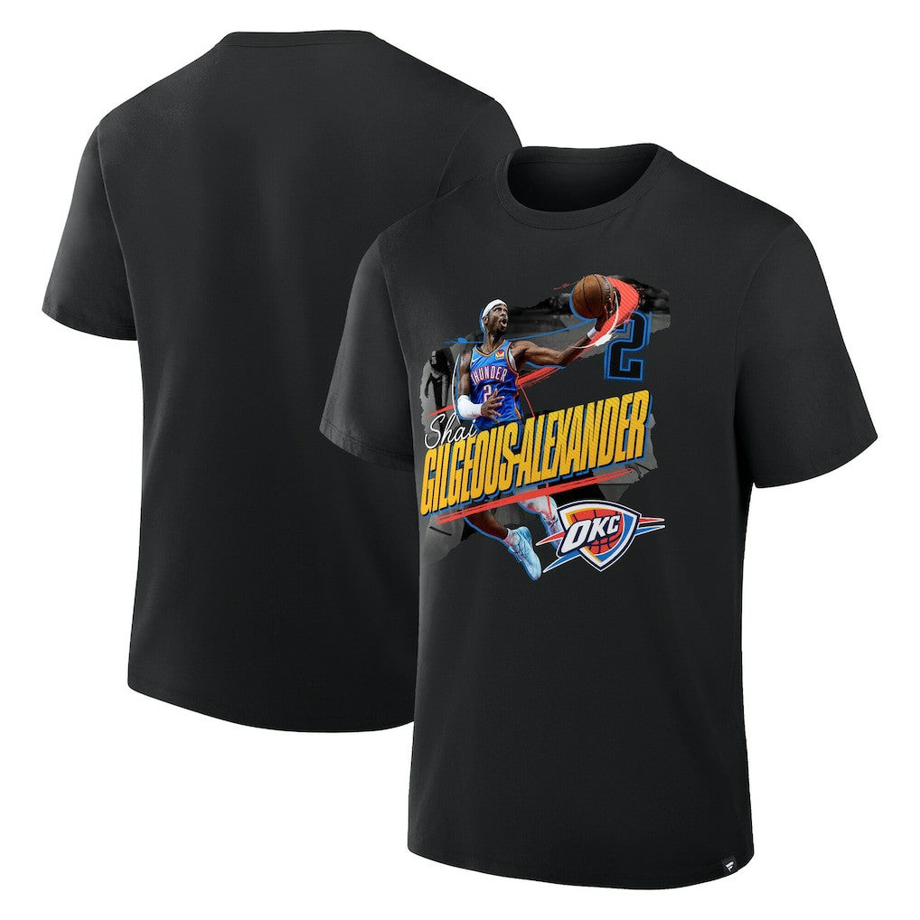 Black Shai Gilgeous-Alexander Oklahoma City Thunder Start of Season T-Shirt | NBA