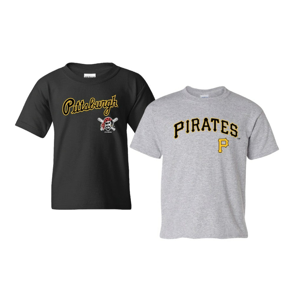 Pittsburgh Pirates Soft as a Grape Youth 2-Pack Logo T-Shirt Set - MLB T-shirts