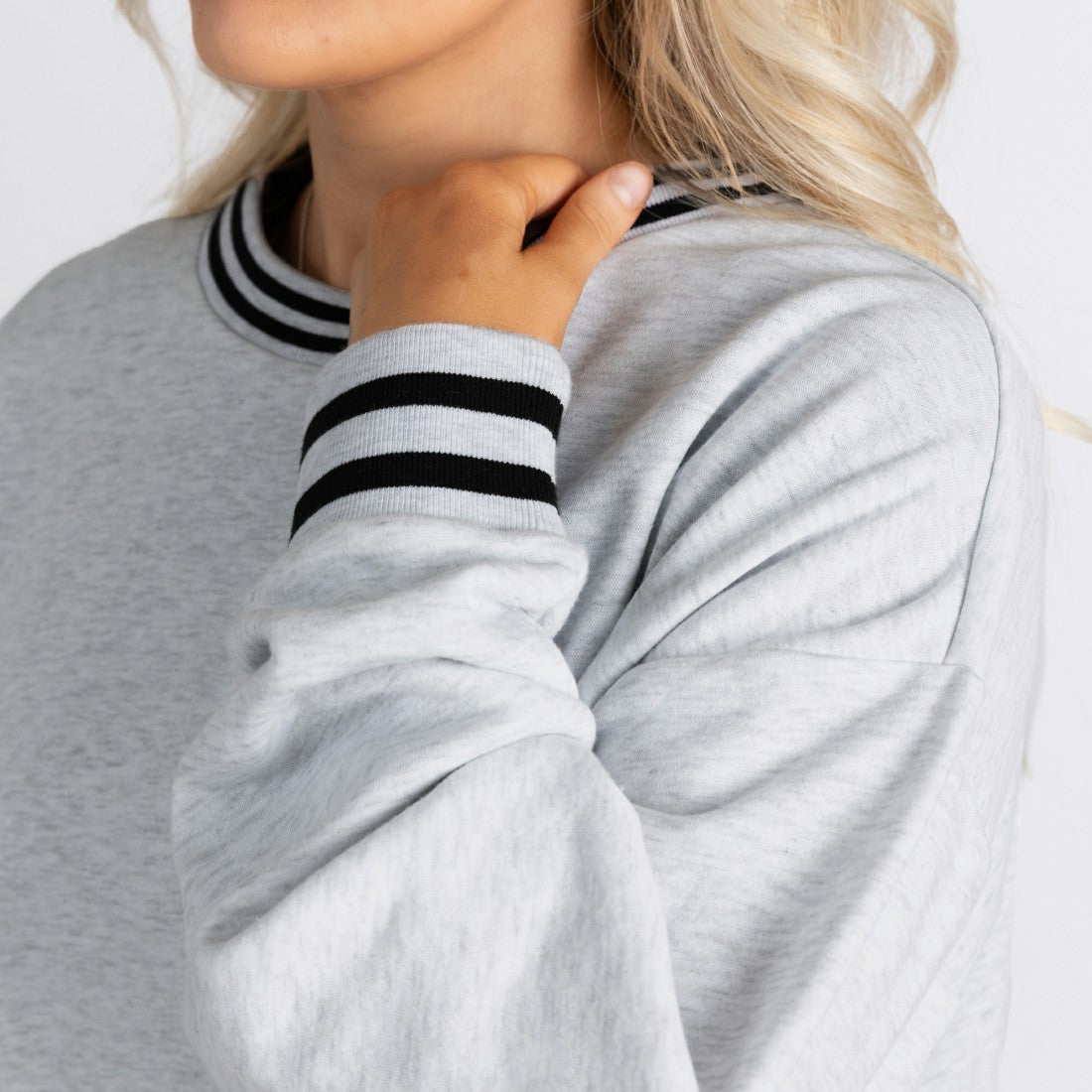 Houston Texans Gameday Couture Women's Oversized Gridiron Drive Ringer Stripe Sweatshirt | NFL Hot