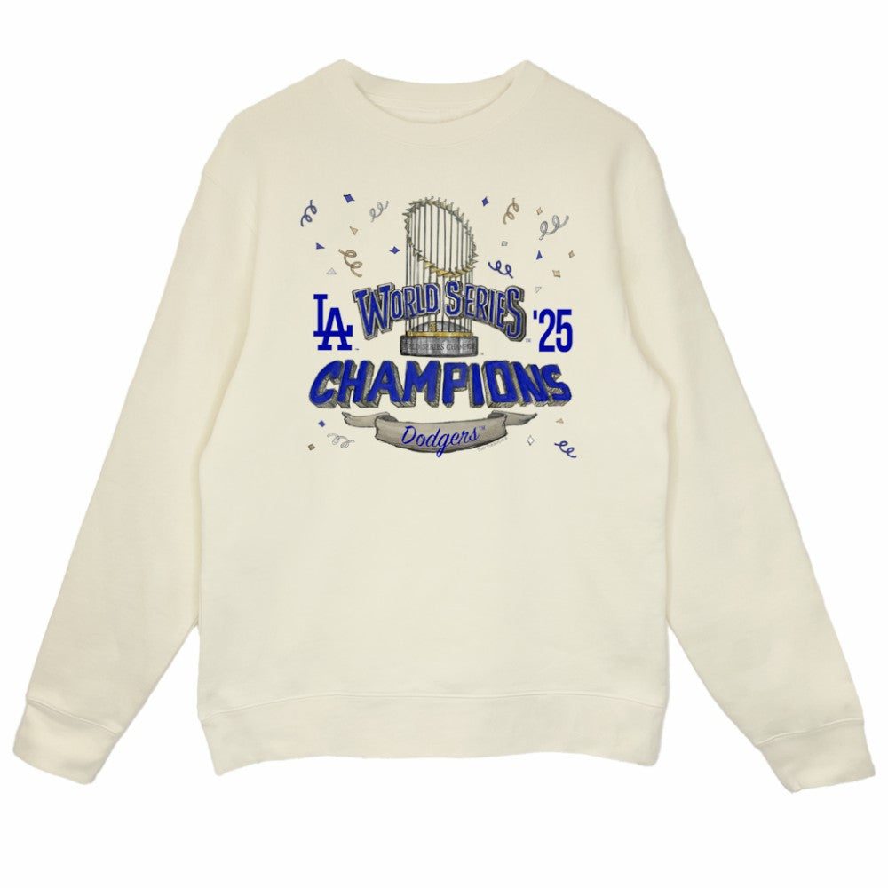 Los Angeles Dodgers Tiny Turnip Women's 2025 World Series Champions Parade Sweatshirt - MLB Sweatshirts