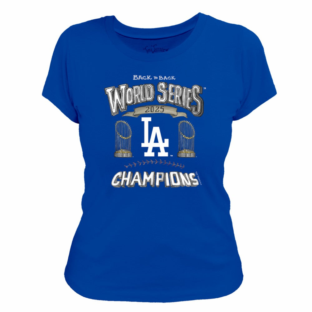 Los Angeles Dodgers Tiny Turnip Women's 2025 World Series Champions T-Shirt - MLB T-shirts