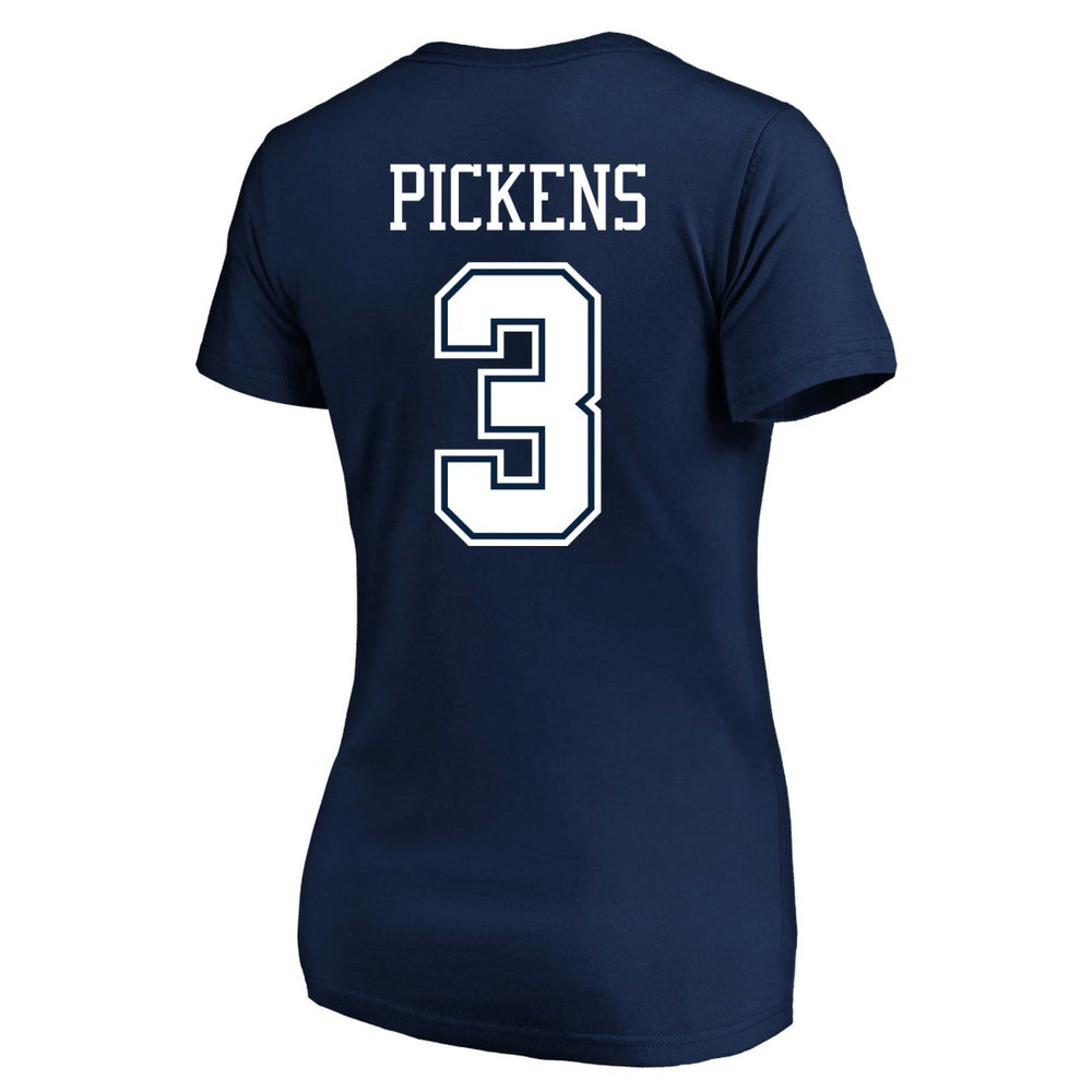 Dallas Cowboys George Pickens  Women's Plus Size Name & Number V-Neck T-Shirt | NFL Discount