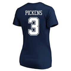 Dallas Cowboys George Pickens  Women's Plus Size Name & Number V-Neck T-Shirt | NFL Discount
