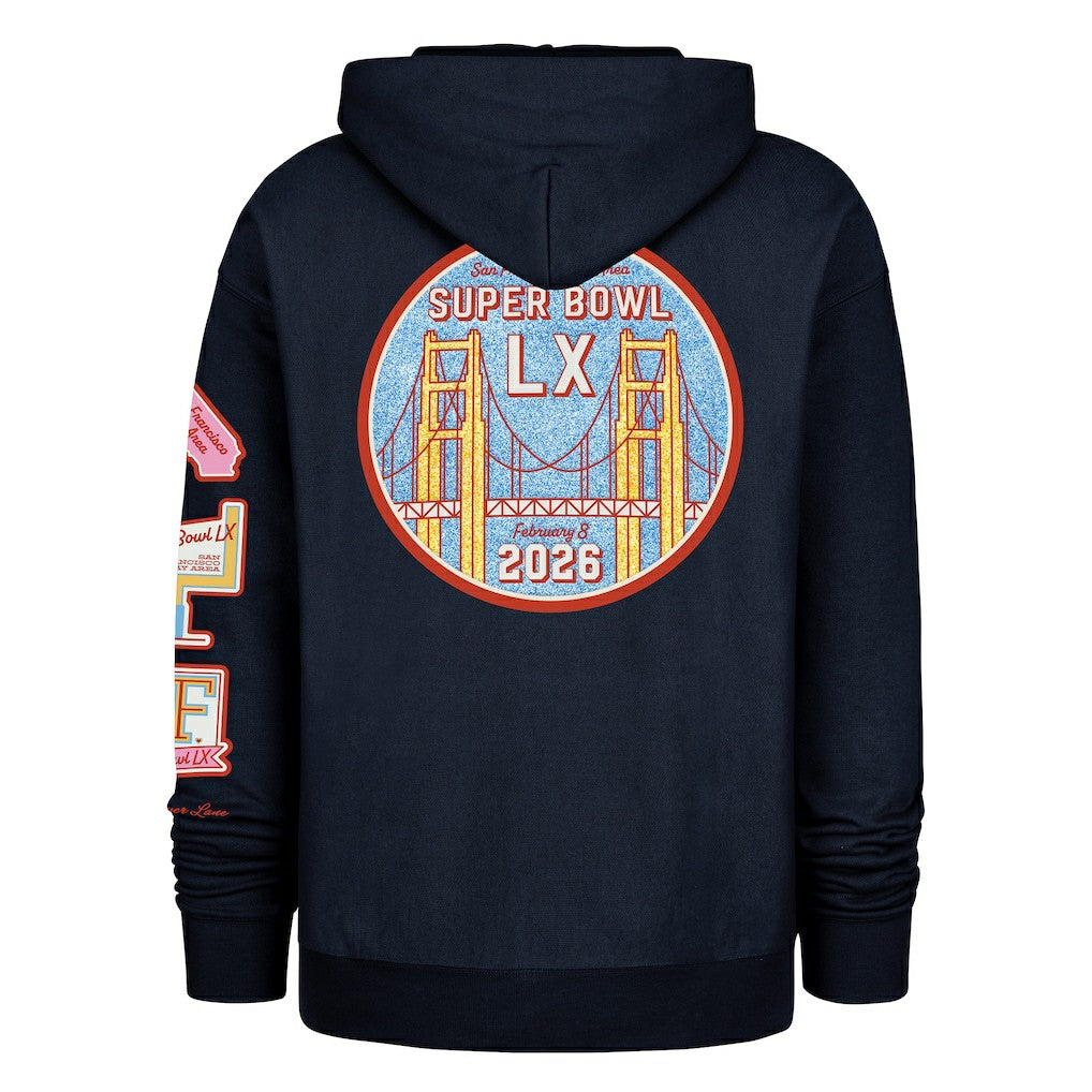 New England Patriots Stoney Clover Lane x '47 Women's Super Bowl LX Patches Foundation Hoodie | NFL Discount