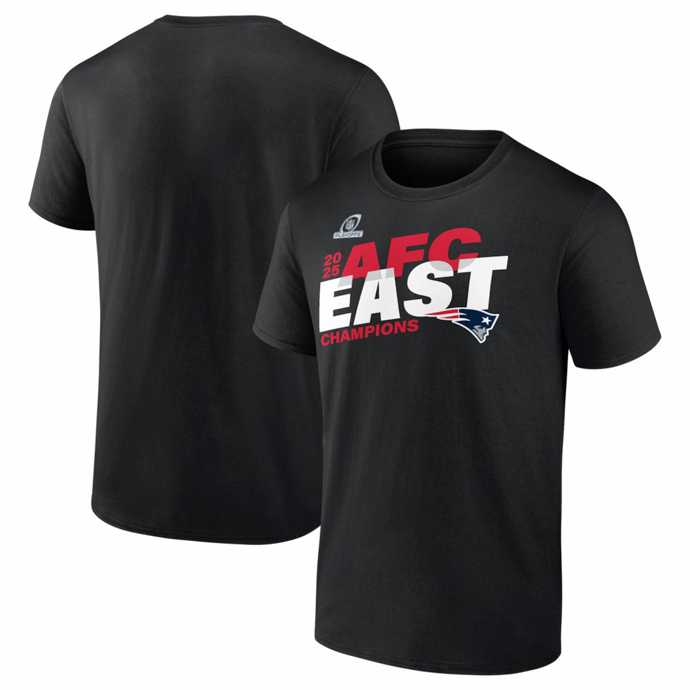 New England Patriots 2025 AFC East Division Champions Big & Tall Conquer T-Shirt | NFL Outlet