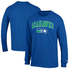 Seattle Seahawks Arch Over Logo Long Sleeve T-Shirt | NFL New