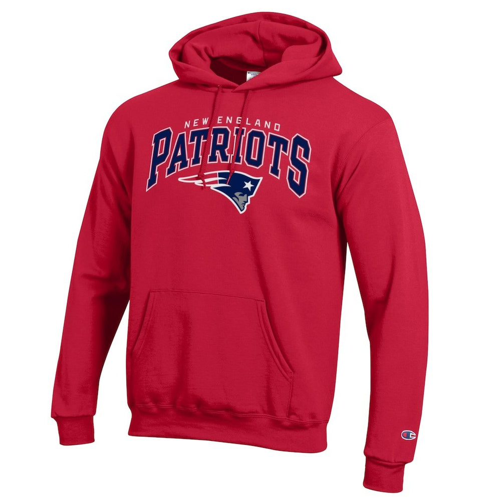 New England Patriots Powerblend Arch over Logo Hoodie | NFL Outlet