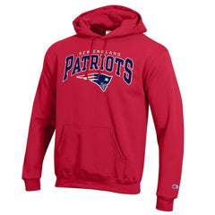 New England Patriots Powerblend Arch over Logo Hoodie | NFL Outlet