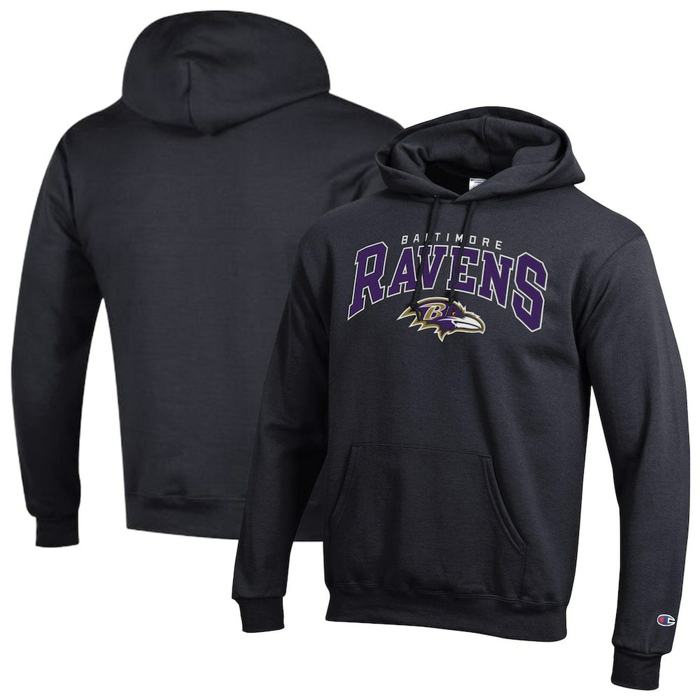 Baltimore Ravens Powerblend Arch over Logo Hoodie | NFL Discount