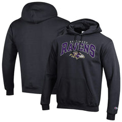 Baltimore Ravens Powerblend Arch over Logo Hoodie | NFL Discount