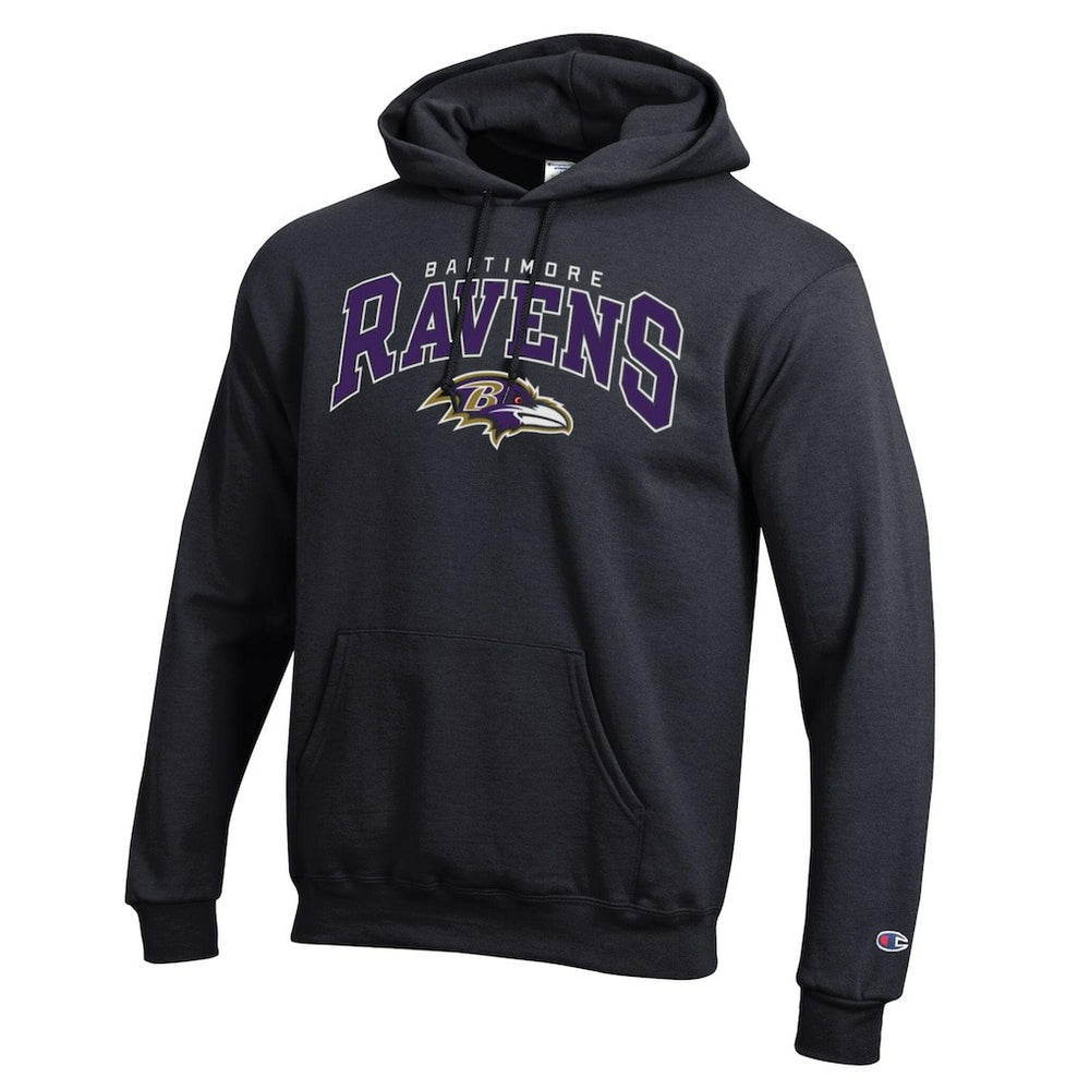 Baltimore Ravens Powerblend Arch over Logo Hoodie | NFL Discount