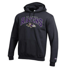 Baltimore Ravens Powerblend Arch over Logo Hoodie | NFL Discount